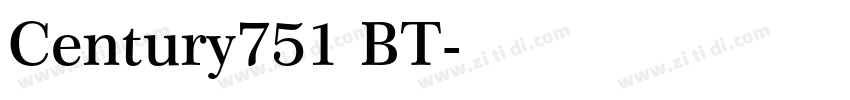 Century751 BT字体转换